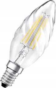 Led gyertya izzó E14 4W b.meleg 2700K Cog csavart filament Osram
