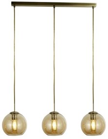Searchlight 1623-3AM - Csillár zsinóron PENDANT 3xE27/40W/230V arany