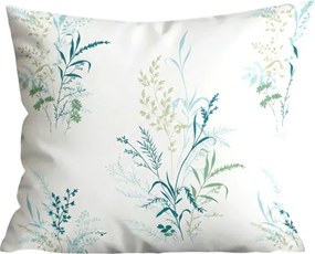 Mikroflanel párnahuzat VERDELLE 40x50 cm, fehér-zöld