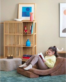 Világosbarna buklé gyerek puff Cloud – Wigiwama