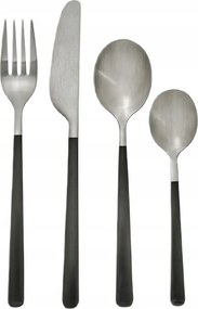 Rozsdamentes evőeszköz szett 6 személyes 24 db-os Löftesrik fekete