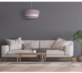 Duolla - Csillár zsinóron TRIO 1xE27/40W/230V átm. 45 cm szürke/fehér