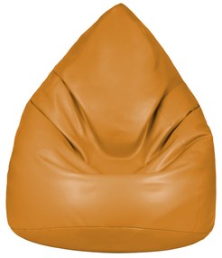 Mini babzsák narancssárga színű ökobőrből