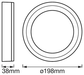 Ledvance - LED Mennyezeti lámpa ROUND LED/15W/230V á. 20 cm