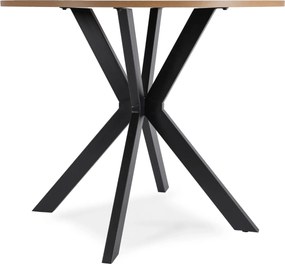 Étkezőasztal 80 cm méretben, arany tölgy/fekete színben LAUREN