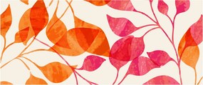 Kép - Narancssárga levelek (120x50 cm)