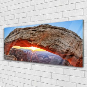 Üvegkép Sun Rock-táj 125x50 cm