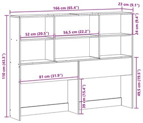 fehér tömör fenyőfa fejtámla tárolóval 160 cm