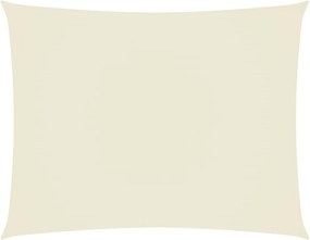 vidaXL négyszögletes, krémszínű oxford szövet napvitorla 4 x 6 m