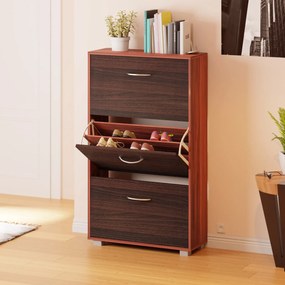 Casaria® Cipősszekrény 115x60x24 cm - barna