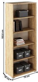 Regál Rumia 03 (artisan tölgy + fehér). 1064672