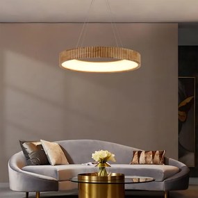 Brilagi - LED csillár kábelen FALCON WOOD MODERN LED/40W/230V, átmérő 60 cm, fa