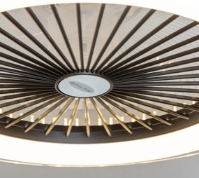 Brilagi - LED Dimmelhető lámpa ventilátorral RONDA LED/48W/230V fekete + távirányító