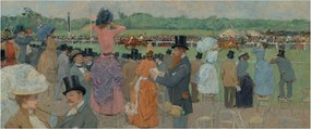 Kép - Jean-Louis Forain, The Races at Longchamp, reprodukciók (120x50 cm)