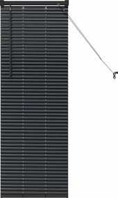vidaXL Zsalugáter Redőnyök Fekete 130 x 45 cm Alumínium