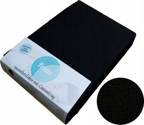 Frottír Lepedő Vastag Gumis 80x160 Frottír Fekete