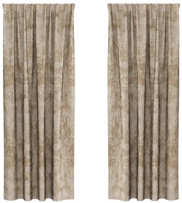 Velúr Függönyök 2 db Pálcataszkolttal Gyöngyház 260x140 cm