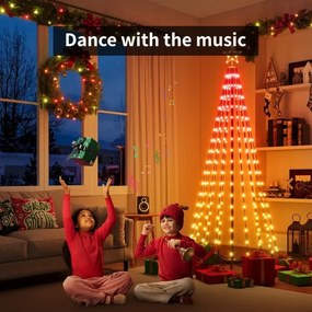 Govee-LED RGBIC karácsonyfa csillaggal LED/15W/230V IP65 1,8m Matter Wi-Fi