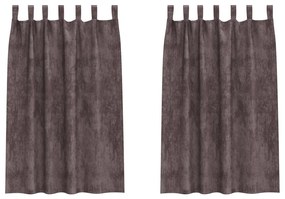 Velúr Függönyök 2 db Gombfüles Barna 175x140 cm