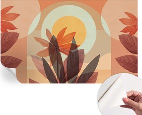 Öntapadós tapéta 3D fali furnér Virágos absztrakt 416x254 cm