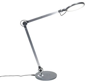 Design asztali lámpa szürke, LED-del, érintőképernyős és indukciós töltővel - Don