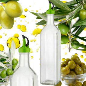 Olívaolaj palack 250 ml-es olaj adagolóval Átlátszó