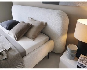 Bézs kárpitozott ágyneműtartós franciaágy ágyráccsal 140x200 cm Pointt – ELTAP