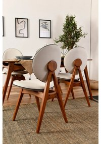 Touch Cream and Walnut étkezőszék szett, 2 db