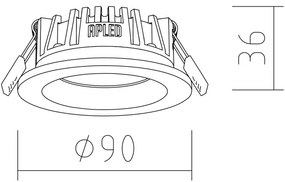 APLED - LED Lámpa RONDO WOODLINE LED/3W/230V 4000K átm. 9 cm tölgy tömör fa
