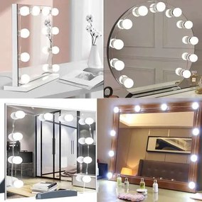 LED tükör/fésülködőasztal lámpák - 10 db.