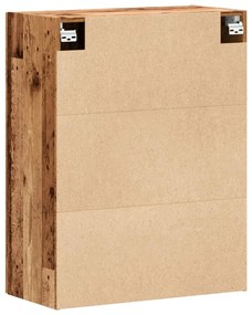 antik fa színű szerelt fa fali szekrény 69,5 x 34 x 90 cm