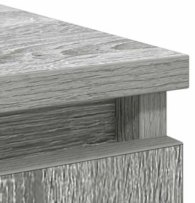 szürke sonoma szerelt fa tálalószekrény fiókos 71x35x84 cm