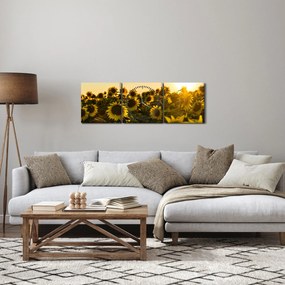 A napraforgó mező képe (órával) (90x30 cm)