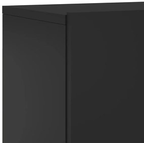 fekete falra szerelhető TV-szekrény 60 x 30 x 41 cm
