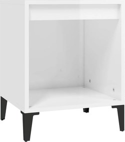 vidaXL magasfényű fehér éjjeliszekrény 40x35x50 cm