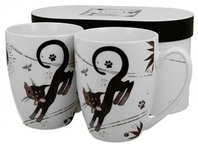 Porcelán bögre szett - 380ml - Charming Cats
