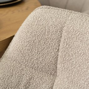 Forgó szék bézs színben, bouclé kárpittal, PEONY