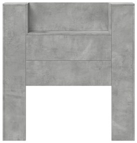 betonszürke áthidalószekrény LED-világítással 100x16,5x103,5 cm
