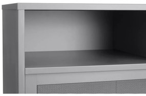 Szürke fém szekrény tolóajtóval 90x140x40 cm Veep – Unique Furniture