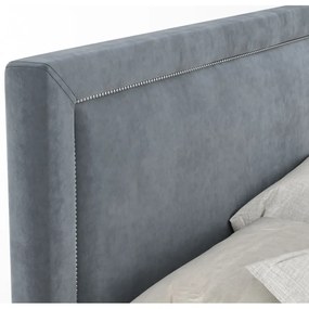 Sötétszürke ágyneműtartós boxspring ágy 180x200 cm Lavenda – Maison de Rêve
