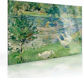 Üveg kép - Berthe Morisot, Girl in a Boat with Geese, reprodukciók (70x50 cm)