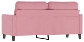 kétszemélyes rózsaszín bársony kanapé 140 cm