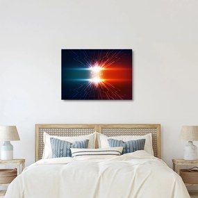 Absztrakt kép az aktív töltés (üvegen) (70x50 cm)