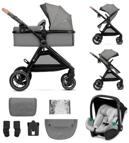 KINDERKRAFT - Kombinált babakocsi 3in1 ESME Moonlight szürke + autósülés MINK PRO KSESME00GRY3000
