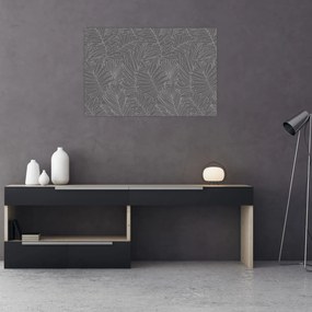 Kép - Szürke pálmalevelek (90x60 cm)