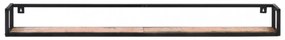 2 db tömör újrahasznosított fa fali polc 160 cm