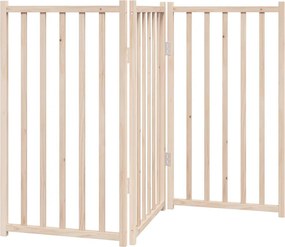 vidaXL összecsukható kutyakapu 3 panellel, 150 cm, tömör fenyőfa