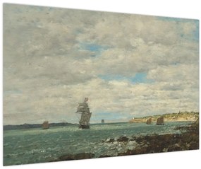 Kép - Eugène Boudin, Coast of Brittany, reprodukciók (90x60 cm)