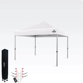 Összecsukható Kerti Pavilon 3x3 m | Prémium UV/PVC Védelem | Masszív BRIMO Vázszerkezet | Gyors Összeszerelés Szerszám Nélkül - falak nélkül - Fehér