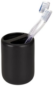 Matt fekete kerámia fogkefetartó pohár Olinda – Allstar